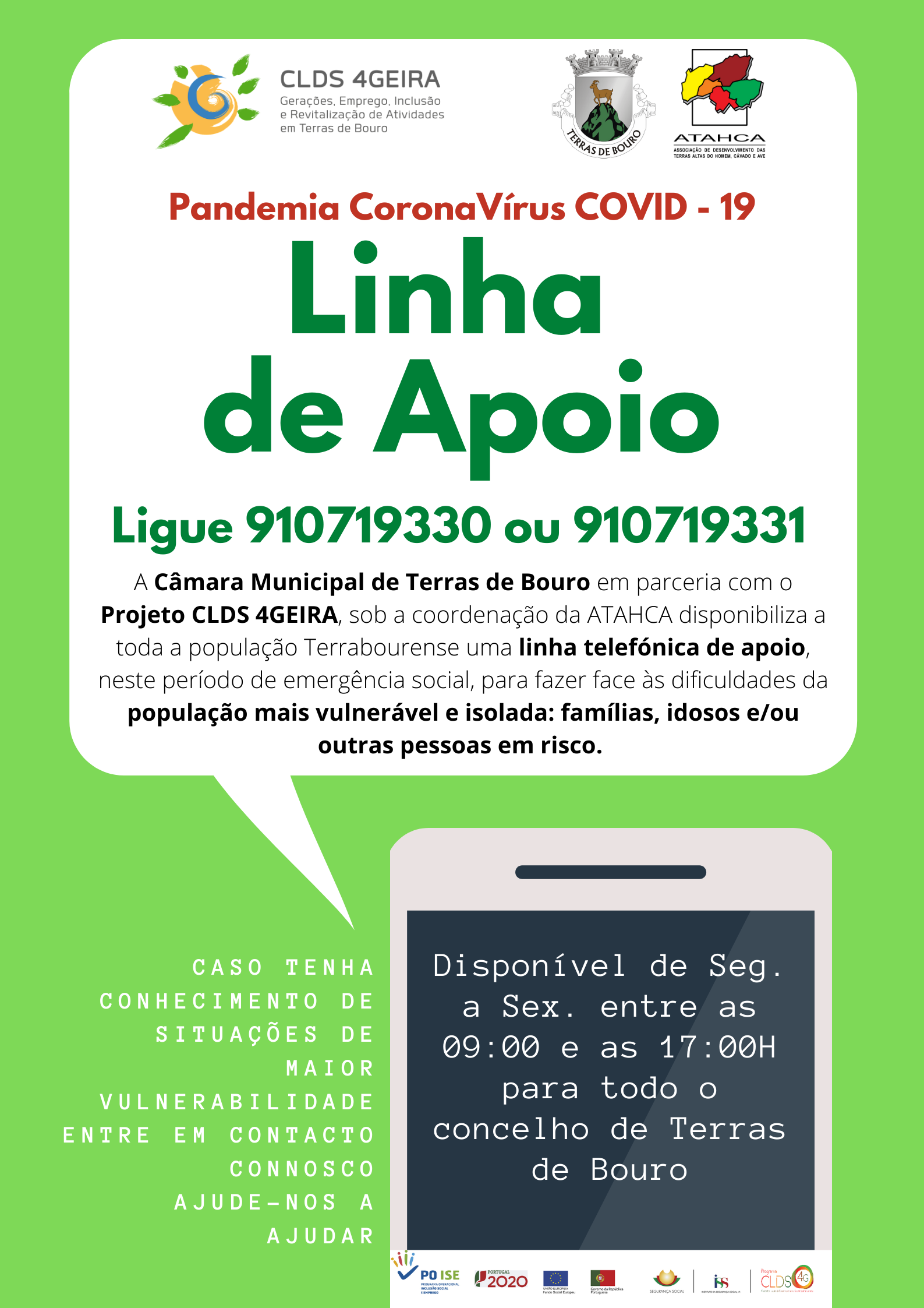 Linha de Apoio Cartaz
