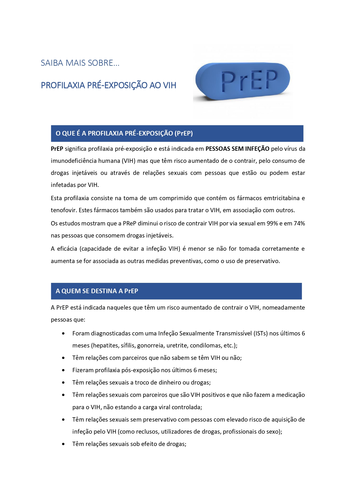 Profilaxia Pré exposição VIH PrEP page 0001